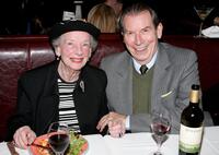 Anne Kaufman Schneider and Richard Easton at the play opening night of "Entertaining Mr. Sloane."