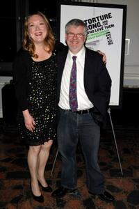 Kristine Nielsen and Christopher Durang at the Off-Broadway opening night of "Why Torture in Wrong and the People Who Love Them."