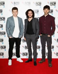 Taron Egerton, Kit Harington and Colin Morgan at the photocall of "Testament Of Youth" during the 58th BFI London Film Festival.