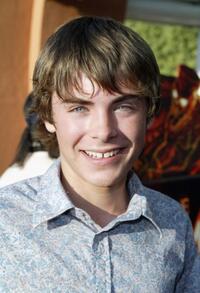 Zac Efron at the gala benefit opening of "The Revenge Of The Mummy - The Ride."