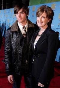 Zac Efron and Anne Sweeney at the DVD premiere of "High School Musical 2."