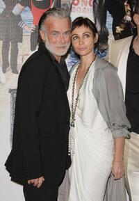 Franck Dubosc and Emmanuelle Beart at the premiere of "Disco."