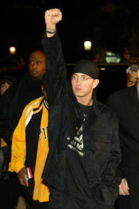 Eminem at the premiere of "8 Mile."