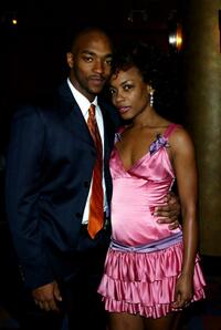 Anthony Mackie and Aunjanue Ellis at the opening night of "Drowning Crow."