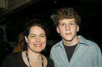 Wendy Sax and Jesse Eisenberg at the IFP Market Awards.