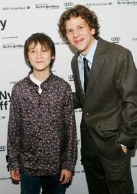 Owen Kline and Jesse Eisenberg at the premiere of "The Squid And The Whale" during the New York Film Festival.