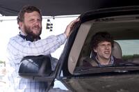 Director Ruben Fleischer and Jesse Eisenberg on the set of "Zombieland."