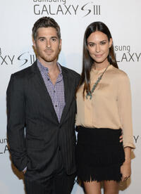 Dave Annable and Odette Annable at the Samsung Galaxy S III Launch in California.