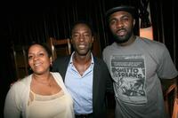 Producer Judy McCreary, Isaiah Washington and Idris Elba at the Chris "Ludacris" Bridges "Release Therapy" listening party.