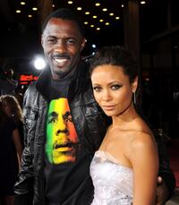 Idris Elba and Thandie Newton at the premiere of "Rocknrolla."