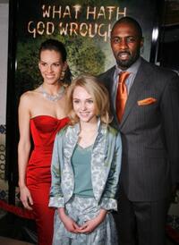 Hilary Swank, AnnaSophia Robb and Idris Elba at the Los Angeles premiere of "The Reaping."