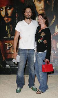 Vincent Elbaz and his friend at the French premiere of "Pirates of the Caribbean 2: Dead Man's Chest."