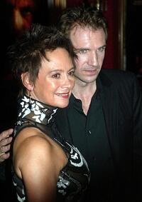 Francesca Annis and Ralph Fiennes at the Ziegfeld Theatre for the Premiere of "Red Dragon".