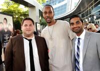 Jonah Hill, RZA and Aziz Ansari at the premiere of "Funny People."