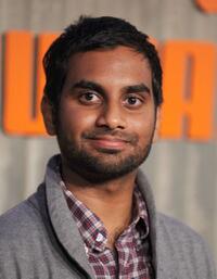 Aziz Ansari at the African Bazaar presented by Puma.