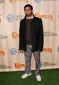 Aziz Ansari at the premiere of "Parks & Recreation."