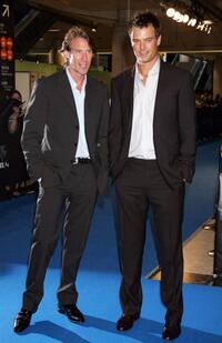 Director Michael Bay and Josh Duhamel at the Japan premiere of "Transformers."