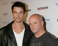 Josh Duhamel and Russell Young at the West Coast opening of Mr. Young's exhibit fame, shame and the realm of possibility.