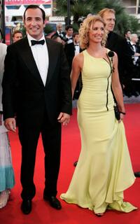 Jean Dujardin and Alexandra Lamy at the screening of "Joyeux Noel" during the 58th International Cannes Film Festival.