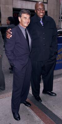 Bill Duke and Robert Foster at the TV drama "Karen Sisco" arrive to the 2003-2004 ABC Upfront at the Radio Music Hall.