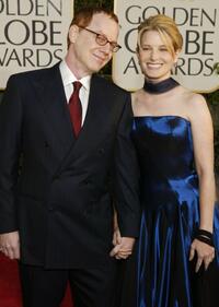 Danny Elfman and Bridget Fonda at the 61st Annual Golden Globe Awards.