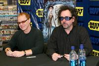 Danny Elfman and Tim Burton at a signing of "Corpse Bride".