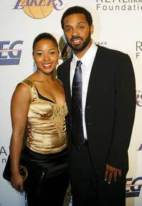 Mechelle McCann and Mike Epps at the special night of partying to benefit the Lakers Youth Foundation.