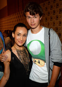 Maggie Q and Ansel Elgort at the press line of "Ender's Game" and "Divergent" during the 2013 Comic-Con International.