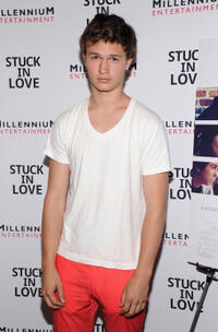 Ansel Elgort at the New York premiere of "Stuck In Love."