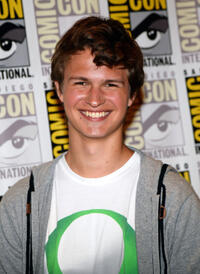 Ansel Elgort at the press line of "Ender's Game" and "Divergent" during the 2013 Comic-Con International.
