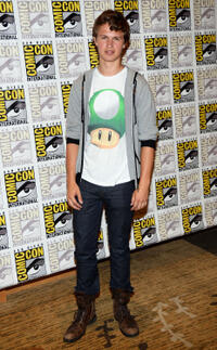 Ansel Elgort at the press line of "Ender's Game" and "Divergent" during the 2013 Comic-Con International.