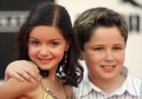 Ariel Winter and Nicholas Elia at the premiere of "Speed Racer."