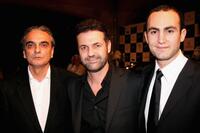 Homayoun Ershadi, Khaled Hosseini and Khalid Abdalla at the premiere of "The Kite Runner" during the 4th Dubai International Film Festival.