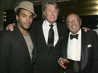 Lenny Kravitz, Director Joel Schumacher and Ahmet Ertegun at the surprise 80th birthday party for legendary musician Bobby Short.