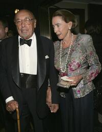 Ahmet Ertegun and Wife Mica Ertegun at the surprise 80th birthday party for legendary musician Bobby Short.