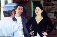 Sasson Gabai as Tewfiq, Ronit Elkabetz as Dina and Rubi Moscovitz as Itzik in "The Band's Visit."