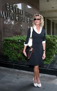 Farrah Fawcett at the jury duty at Beverly Hills Municipal Court.