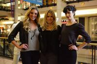 Lacey Wilson, Alice Eve and Krysten Ritter at the "She's Out of My League" Film StyleBoston TV Segment with Miss Massachusetts 2010.