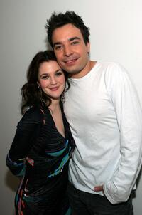 Drew Barrymore and Jimmy Fallon at the MTV's Total Request Live.