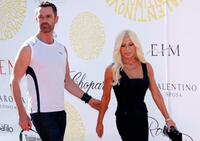Rupert Everett and Donatella Versace at the 64th Venice International Film Festival.