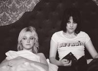 Dakota Fanning as Cherie Currie and Kristen Stewart as Joan Jett in "The Runaways."