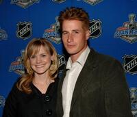 Brendan Fehr and wife Jennifer at the Stanley Cup Playoff Party.