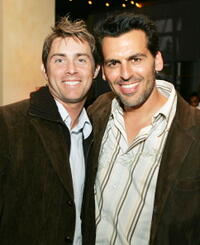 John Gatins and Oded Fehr at the after party of the premiere of "Dreamer."