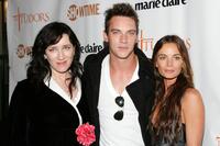 Gabrielle Anwar, Maria Doyle Kennedyand Jonathan Rhys Meyers at the New York premiere of Showtime's "The Tudors".