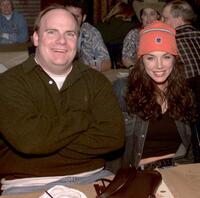 Kevin Farley and Krista Allen at the CBS's Super Bowl/Survivor ll viewing party.