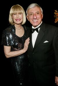 Jamie Farr and Loretta Swit at the Jamie Farr attend the cocktail party for the "CBS at 75" television gala.