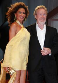 Giannina Facio and Ridley Scott at the premiere of "Blade Runner" during the 64th Venice Film Festival.