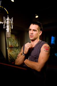 Colin Farrell on the set of "Epic."