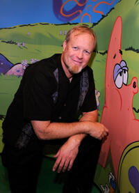 Bill Fagerbakke at the Madame Tussauds in New York.