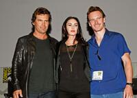 Josh Brolin, Megan Fox and Michael Fassbender at the panel discussion of "Jonah Hex" during the Comic-Con 2009.